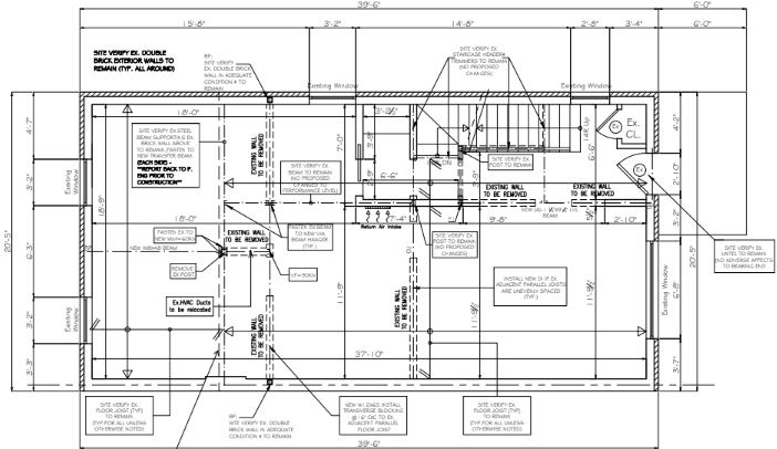 Open concept main floor renovation with hidden structural issue discovered