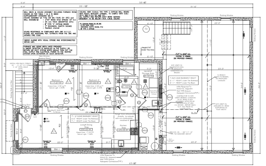 Legal basement apartment with partially unpermitted existing conditions