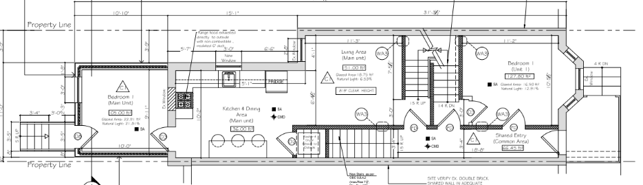 Legal owner-occupied triplex with roof deck conversion